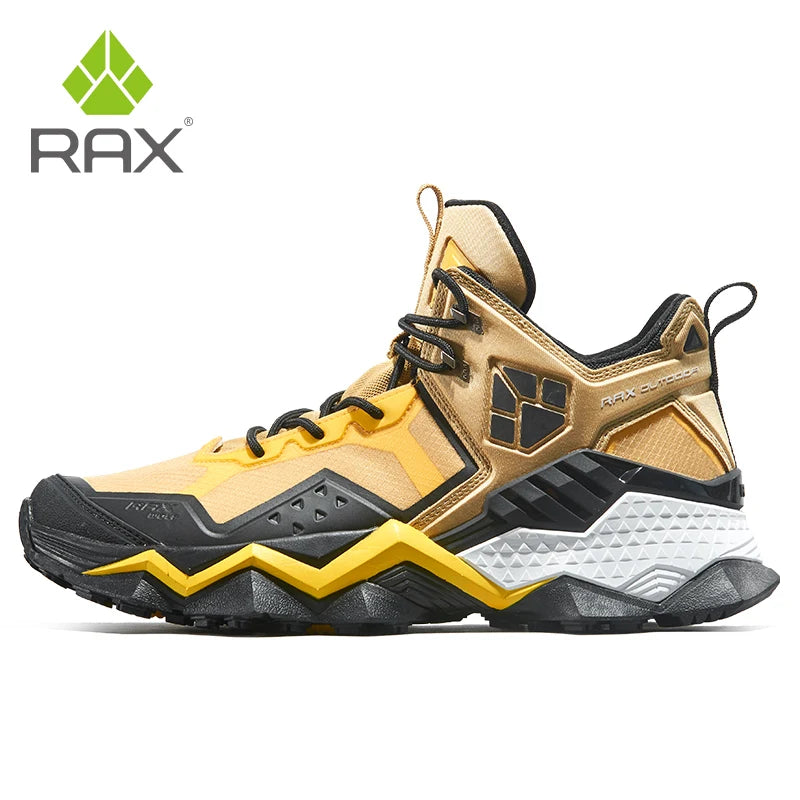 Rax Men Waterproof Hiking Shoes Breathable Hiking Boots Outdoor Trekking Boots Sports Sneakers Tactical Shoes