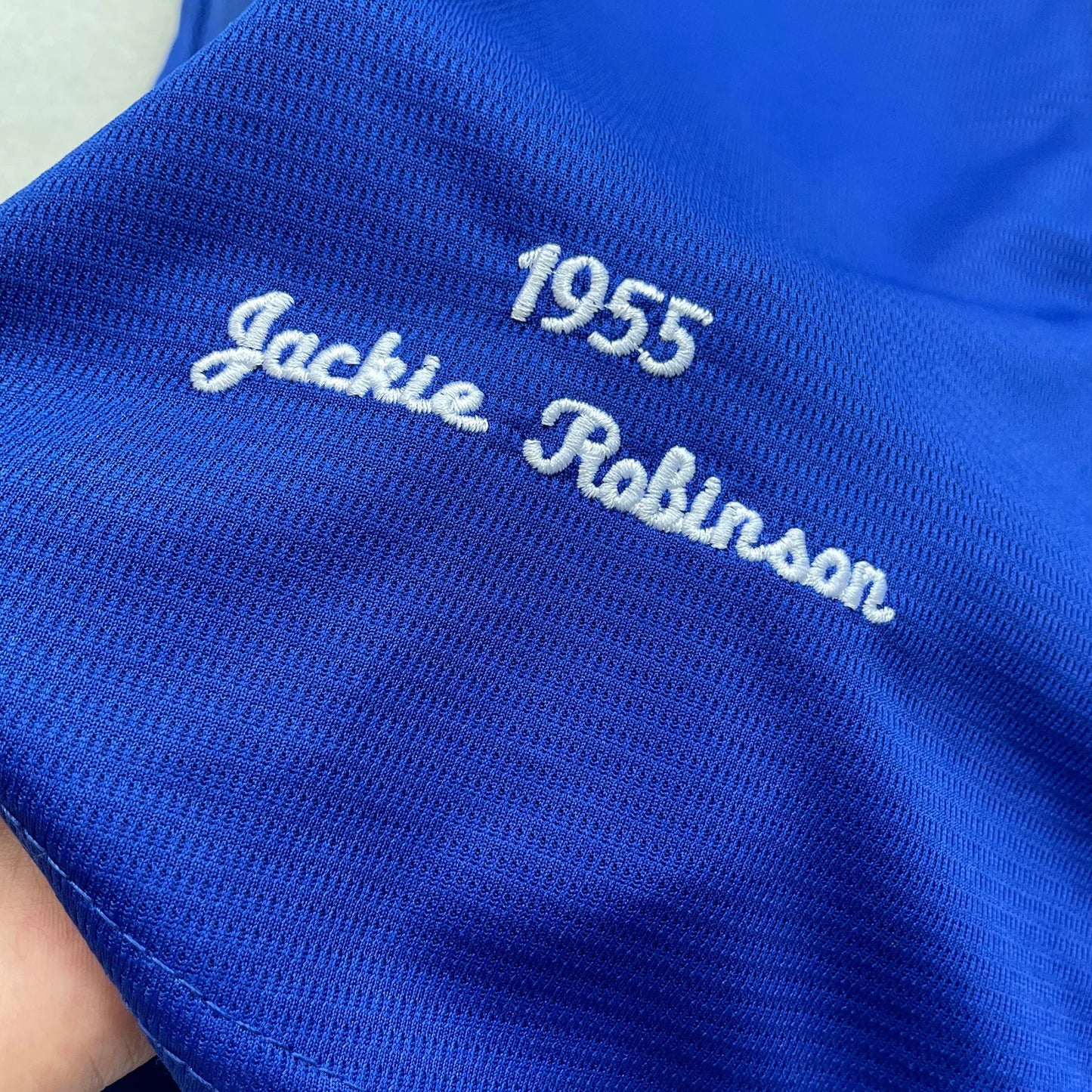 Men's Blue White Letter Embroidery Baseball Shirt，#42 Jackie Robinson Legend Baseball Jersey, Fan Gift