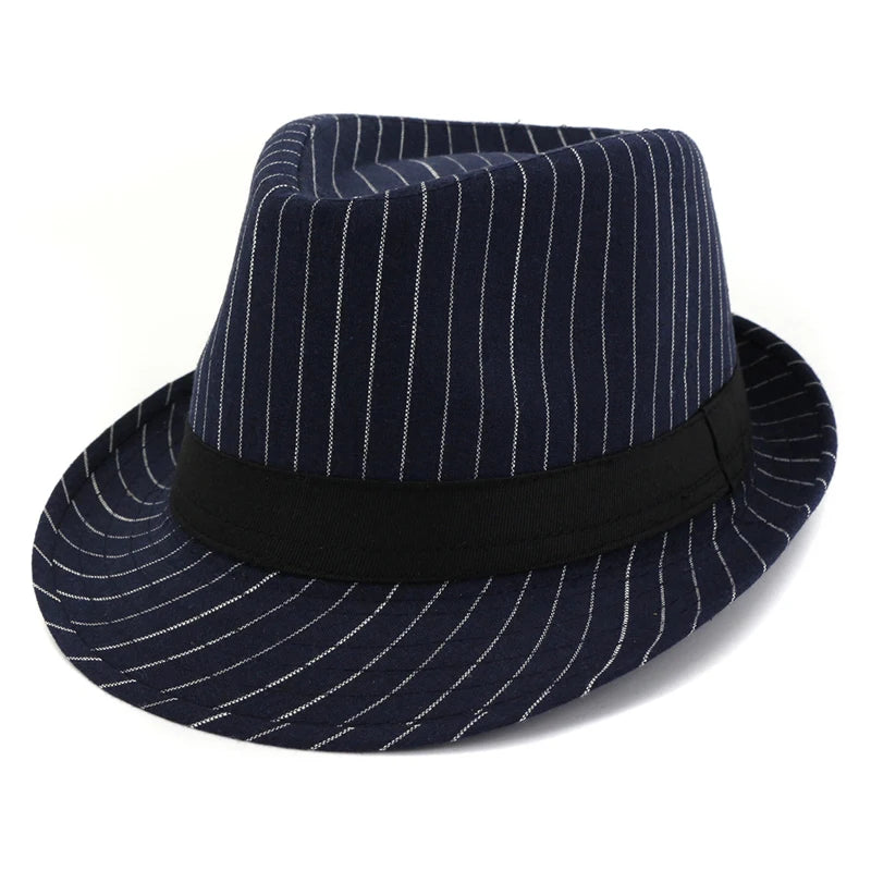 Fashion Design Adult Black Ribbon Decoration Short Brim Jazz Cap Fedora Hat Summer Travel Sunhat Women Men British Hat Homburg