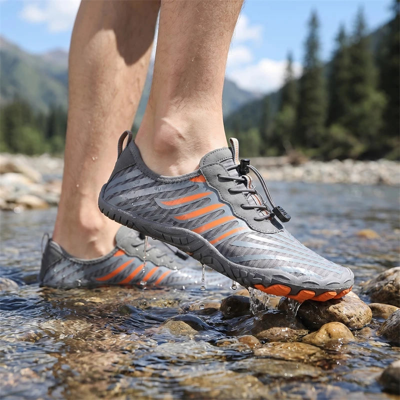 Men Water Shoes Beach Barefoot Swimming Surfing Seaside Aqua Shoes Upstream Wading Sneakers Gym Fitness Hiking Walking Footwear