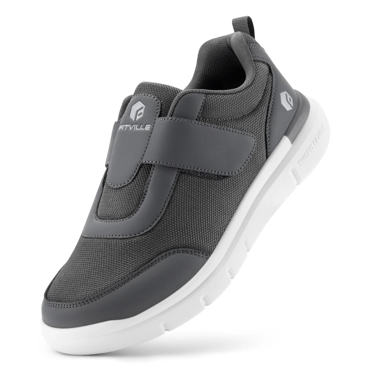 FitVille Men's Extra Wide Width Diabetic Shoes Lightweight Walking Casual Shoes for Swollen Feet Neuropathy Pain Relief