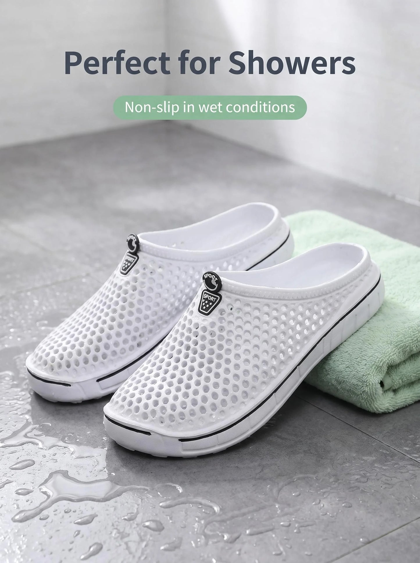 Women's Garden Shoes Lightweight Breathable Slip-resistant Indoor Outdoor Casual Slippers Half Slippers Easy-to-Wear Sandals for Beach And Daily Use