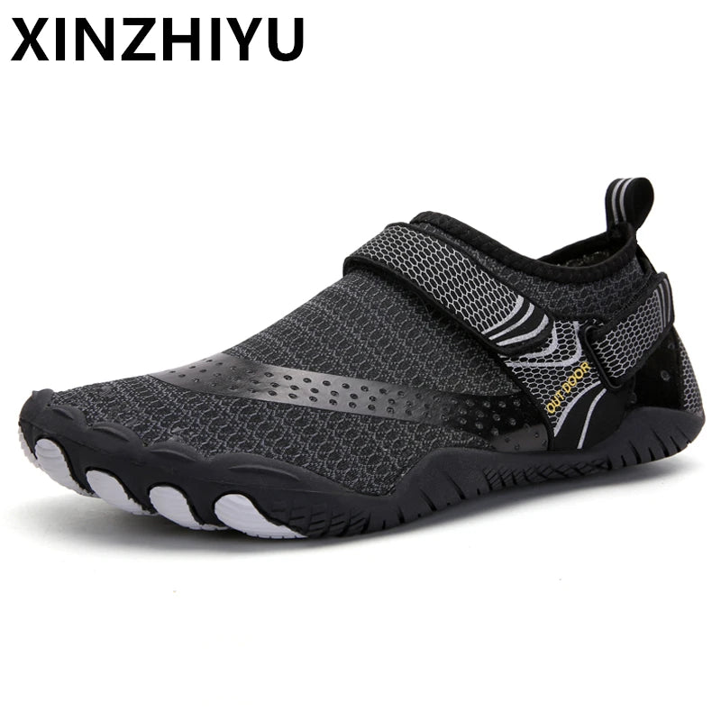 Men Water Shoes Quick Dry Non-Slip Five Finger Shoes Outdoor Wading Swimming Barefoot Lightweight Summer Aqua Sneakers Fishing