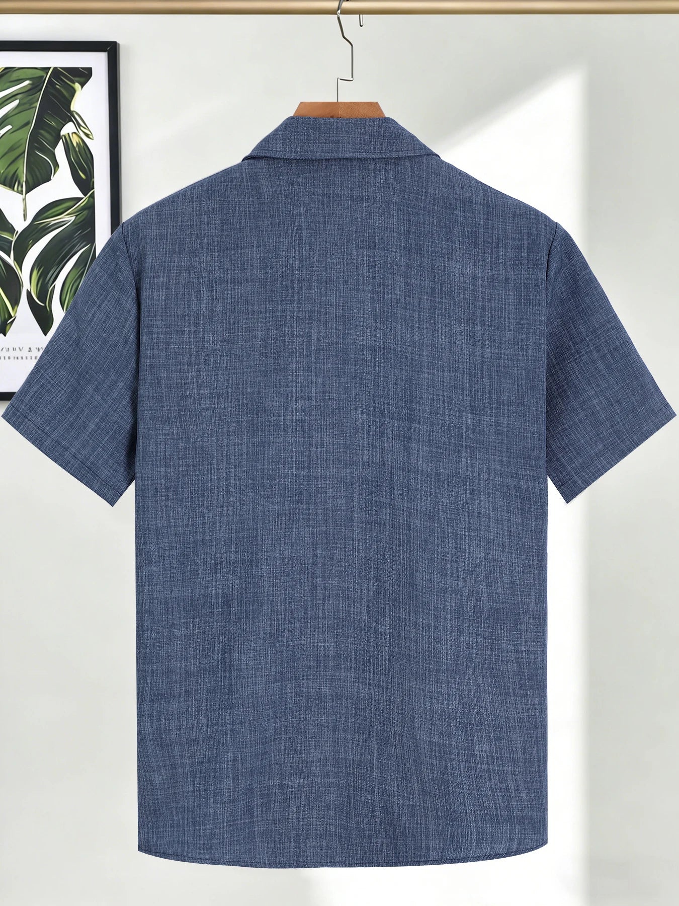 Men's Casual Linen Short Sleeve Shirts Drip Outfits Man Outfit Set Designer Cheap Clothing Summer Tops For Man