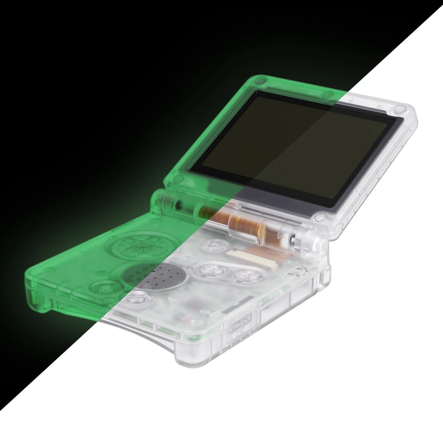 eXtremeRate IPS Ready Upgraded Clear Custom Replacement Housing Shell for Gameboy Advance SP GBA SP for Both IPS & Standard LCD