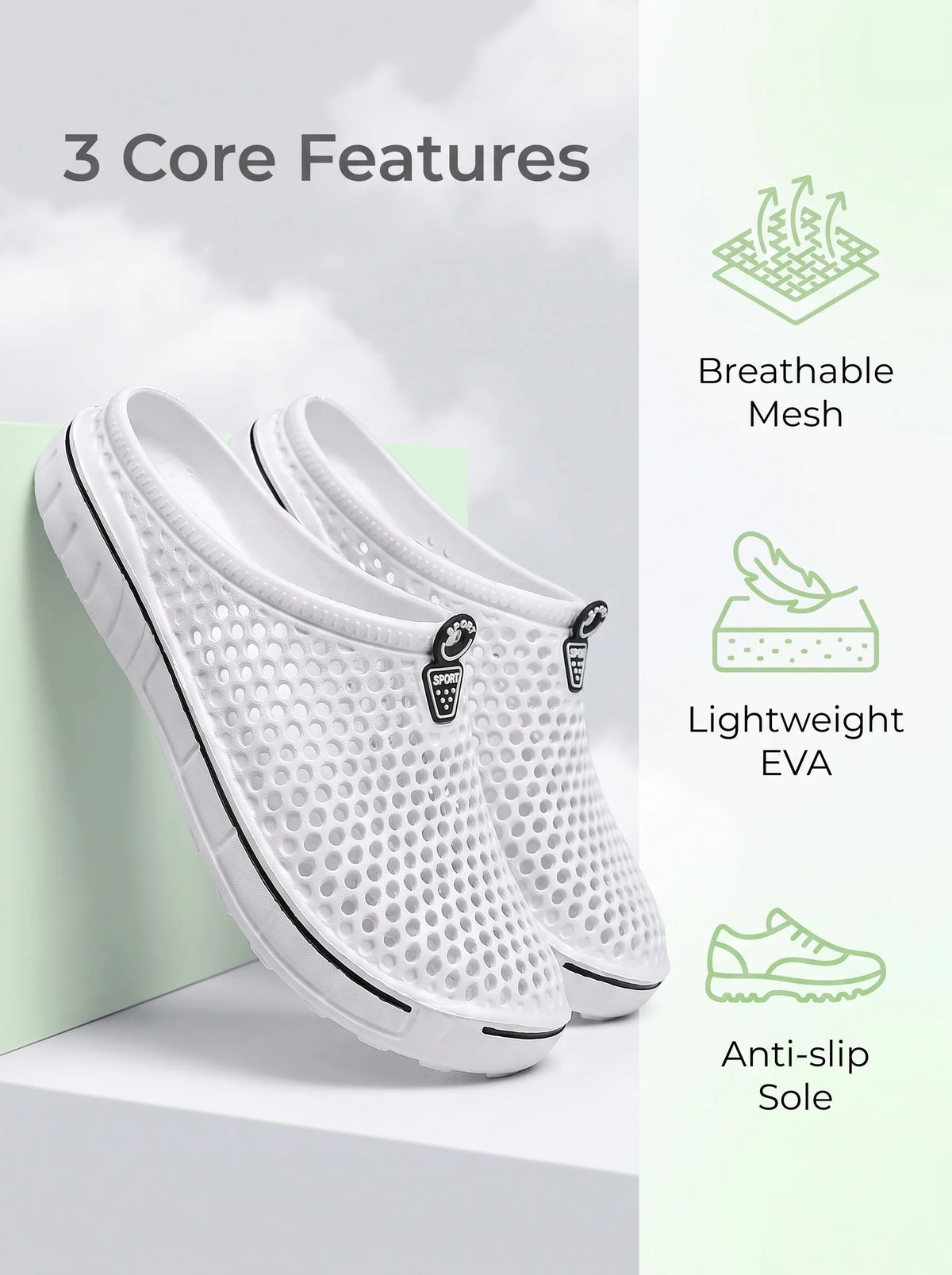 Women's Garden Shoes Lightweight Breathable Slip-resistant Indoor Outdoor Casual Slippers Half Slippers Easy-to-Wear Sandals for Beach And Daily Use