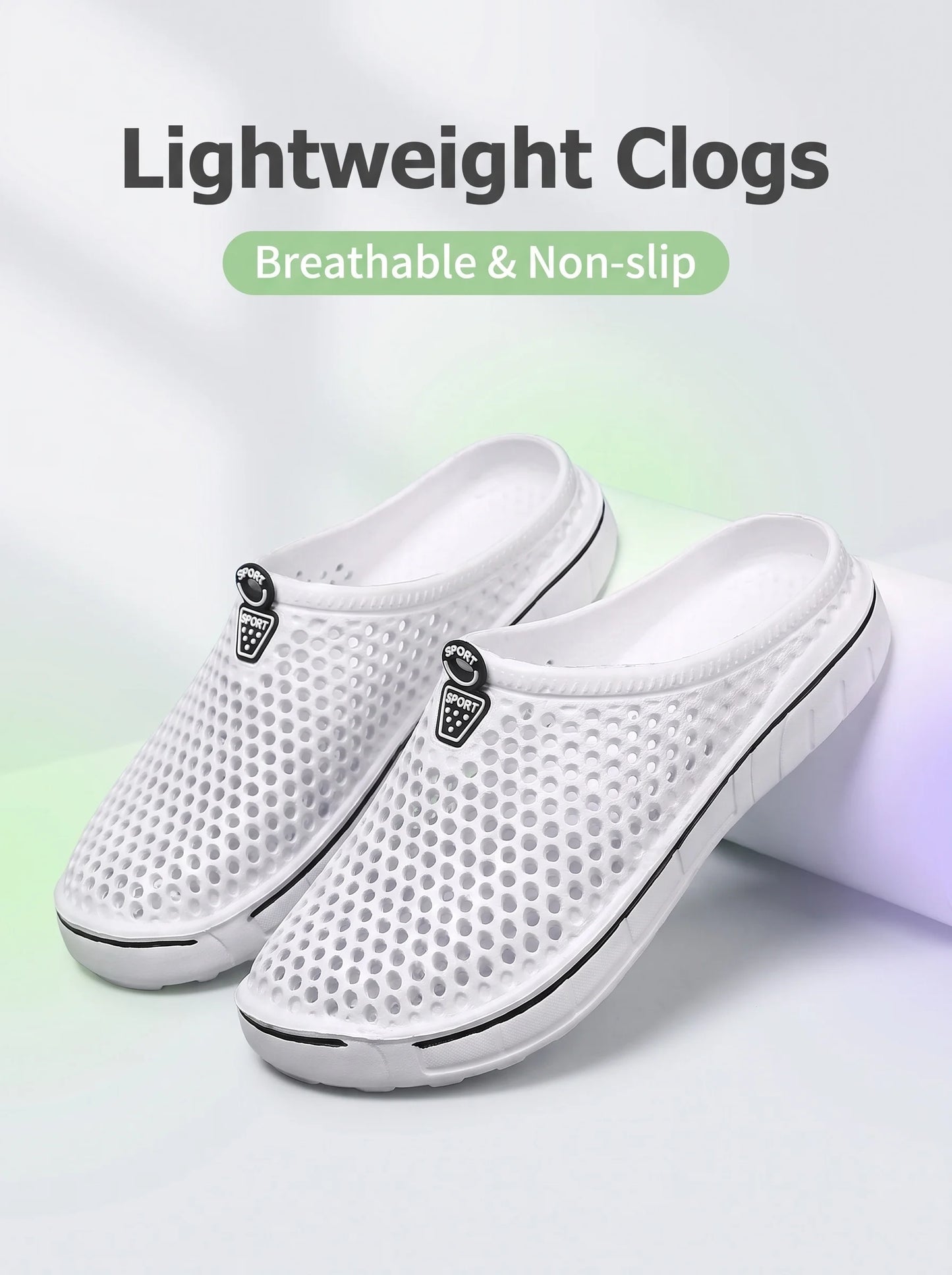 Women's Garden Shoes Lightweight Breathable Slip-resistant Indoor Outdoor Casual Slippers Half Slippers Easy-to-Wear Sandals for Beach And Daily Use