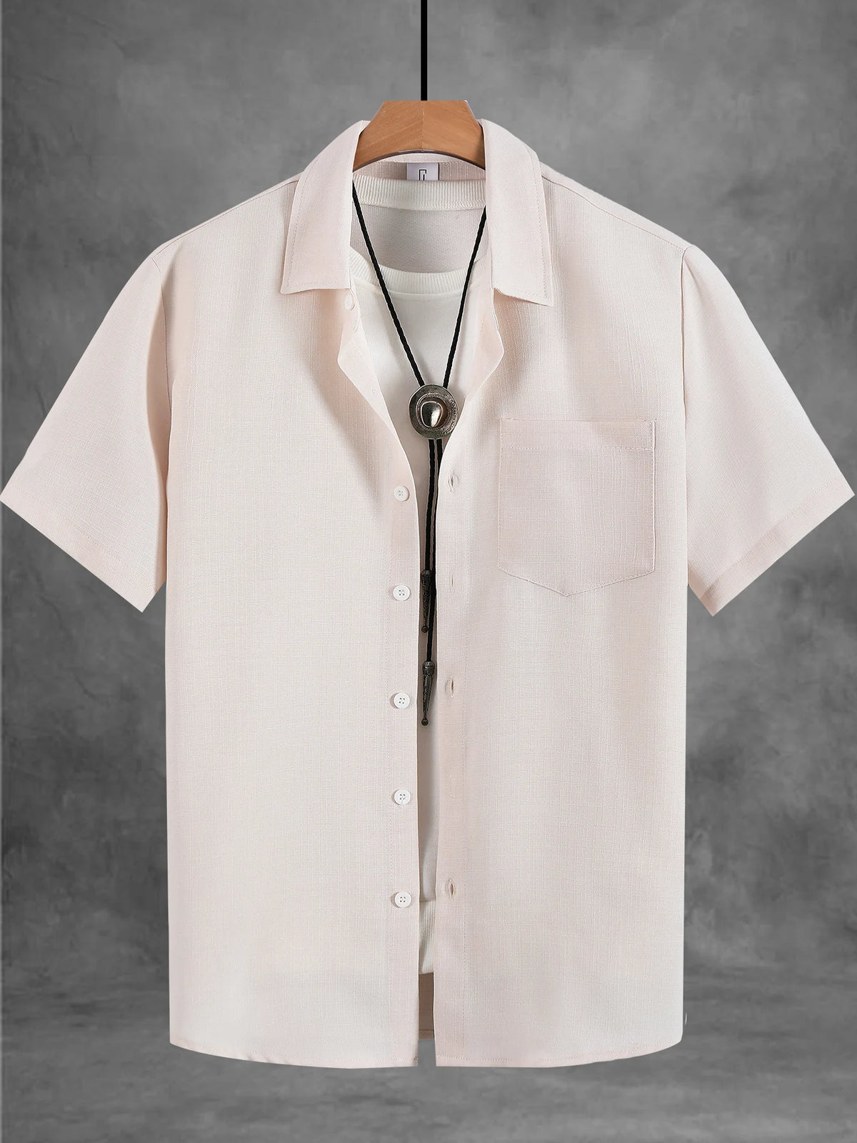Men's Casual Linen Short Sleeve Shirts Drip Outfits Man Outfit Set Designer Cheap Clothing Summer Tops For Man